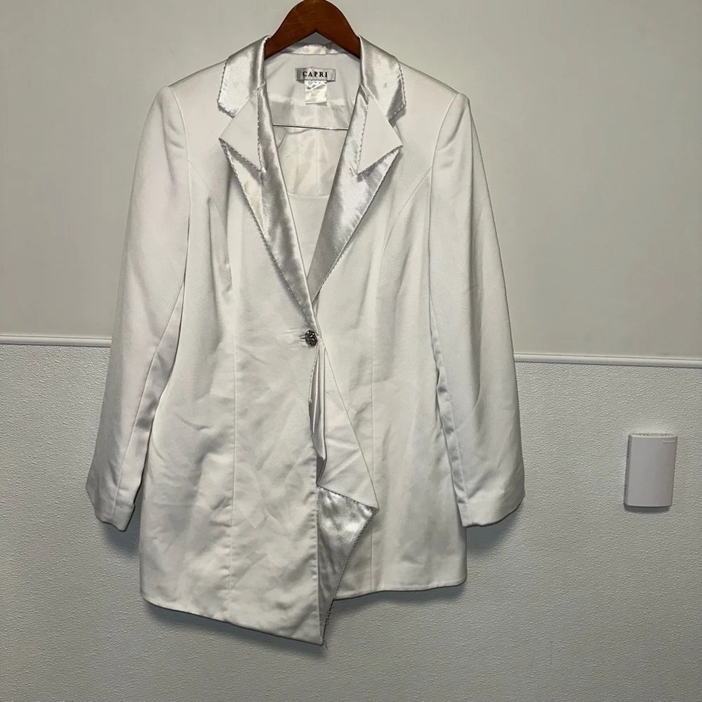 Vintage Women's Capri Blazer, White, Size 16 - Picture 5 of 7